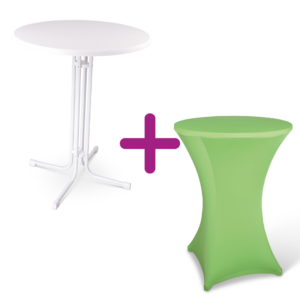 Statafel Savannah Ø80cm, incl. stretchrok