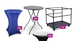 Transportkar groot inclusief Statafel Yukon